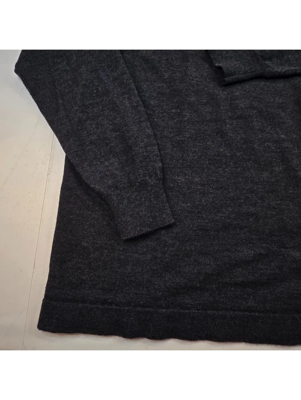 Joseph Abboud 100% Extra Fine Merino Wool Quarter Zip Sweater Size 2XL Tall Gray